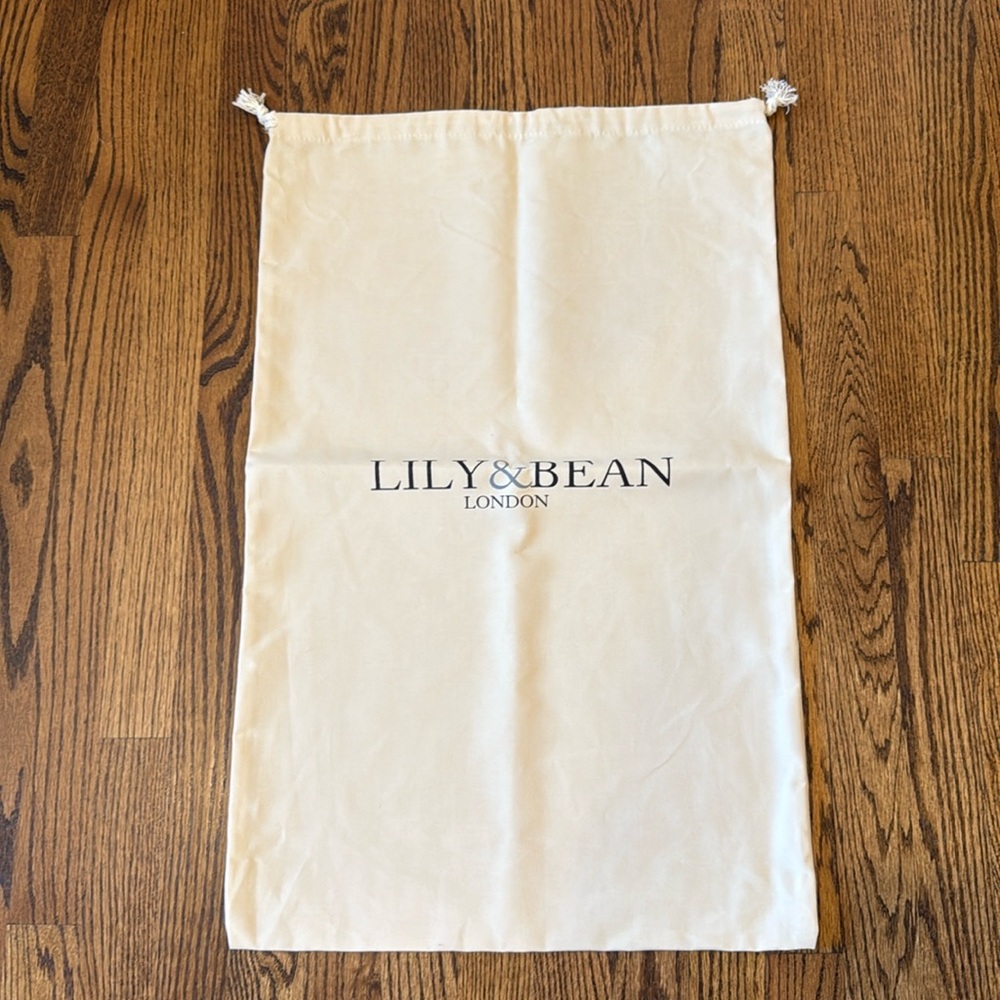 Lily & Bean London Cream Garment Purse Boot Shoe Laundry Dust Bag
